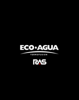 a black and white logo with the words eco aqua