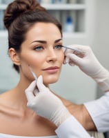 person wearing lavatory gown with green stethoscope on neck using phone while standing