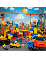 kids construction zone, building blocks