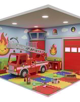 mini fire station, fire station for kids