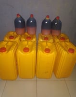 Palm oil stock in warehouse.