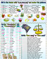 countables and uncountables worksheets
