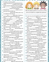 past continuous tense esl printable gap fill exercise worksheet