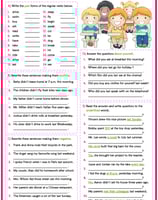 past simple tense irregular verbs esl printable grammar test worksheet