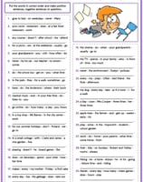 present simple tense esl printable word order exercise worksheet