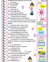 WH questions worksheet
