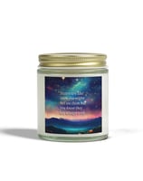 a jar of candles with a quote on it