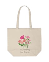 a tote bag with a family's name on it