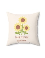 a pillow with a family'saying on it