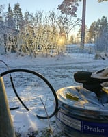 kylmäkeli ja kaapelin veto alkamassa