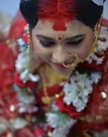 Bengali bride wedding getup