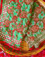 Unique Phulkari work from local communities of Punjab region.