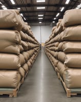 A cozy coffee shop with jars of different teas and coffee beans lining the shelves. The central focus is a large espresso machine surrounded by cups and other coffee-making equipment. Below, there is a counter with a display of pastries. A person is seen reaching into a small fridge beneath the counter.