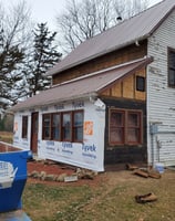 House under renovation: residing