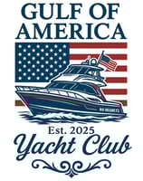 Gulf of America yacht club tshirt tee with boat and flag