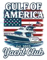Gulf of America yacht club tshirt tee with boat and flag