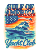 Gulf of America yacht club tshirt tee with boat and flag