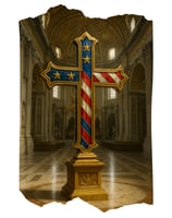 patriotic cross red white blue vatican pope
