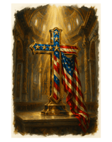 patriotic cross red white blue vatican pope