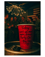 patriotic red solo cup toby american flag