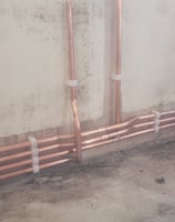 First fixture pipework installation after renovation Mamby Lincolnshire Mumby Lincolnshire