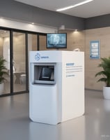 A large machine in a large building with lots of windows