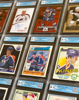 a line of graded sports cards at GCG Vancouver, BC