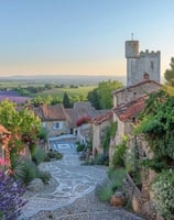 Village percher provençal du village typique La Garde Adhémar près du mas de l'Enclos du Soleil le Vent