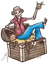 Illustrations from the menu for Beachbum Berry's Latitude 29 by New Orleans artist Melissa Vandiver.