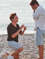 Proposal by the beach in Ios Greece