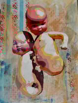 Art in progress photo by Chester UK Artist, Christine Gallagher