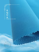 Contoh kain kanvas polyester SIGNIFO warna Aqua.