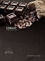 Contoh kain kanvas polyester SIGNIFO warna Coklat.