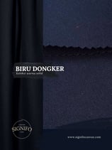Contoh kain kanvas polyester SIGNIFO warna Biru Dongker.