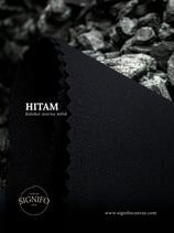 Contoh kain kanvas polyester SIGNIFO warna Hitam.