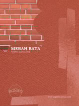 Contoh kain kanvas polyester SIGNIFO warna Merah Bata.