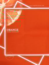 Contoh kain kanvas polyester SIGNIFO warna Orange.