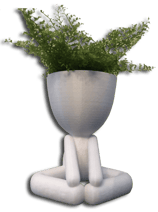 Pots de fleur blanc