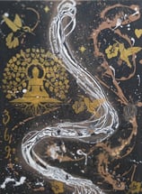 L'Eveil de la Kundalini - 130€ - Peinture acrylique 60X80 - 2004