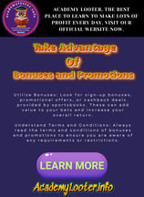 Take Advantage of Bonuses and Promotions by Academy Looter