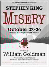 Promotional graphic for Misery