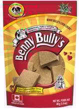 a bag of dog treats with a dog on it