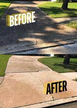 pressure washing, surface cleaning, softwashing, and power washing driveway
