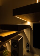scale moderne con profilo incasso led