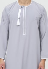 Qamis Al Emad Omani Gris