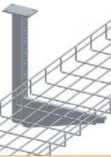 Apply to: Hang trays under ceiling Fit for:Width of wire mesh less than 400mm Include:TCHx1.M10x60