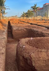 a wheelbarrowd wheelbarrowd construction site with a wheelbar