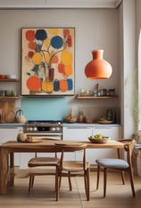 Quadro de família personalizado para a cozinha moderna.