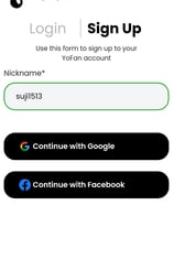 a phone screen showing a sign up for a sign up