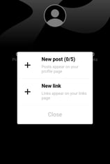 a phone screen showing a new post - post on the phone